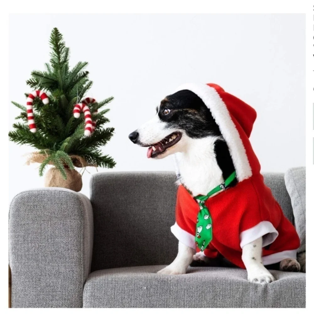 Christmas Necktie Pet Dog Collar for Dog Cat Clip Buckle Adjustable OS 1 Piece